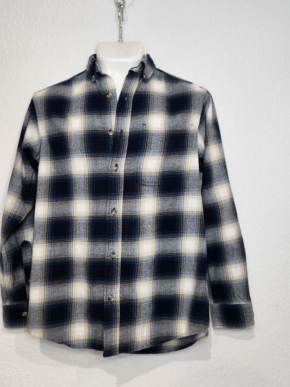 RedHead Navy and White Plaid Button-Down Shirt
